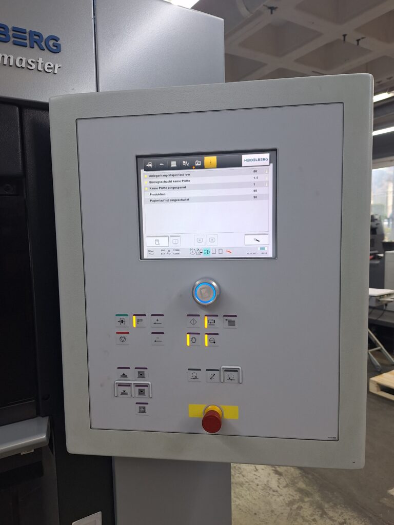Monitor der Druckmaschine