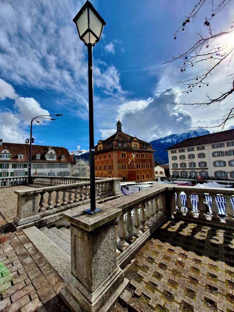 Blick auf das Rathaus Schwyz